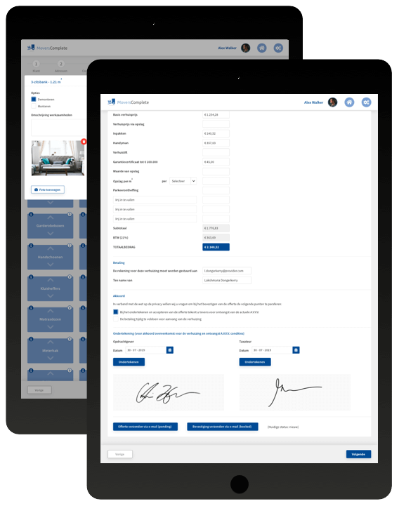 Verhuisbedrijven ERP software